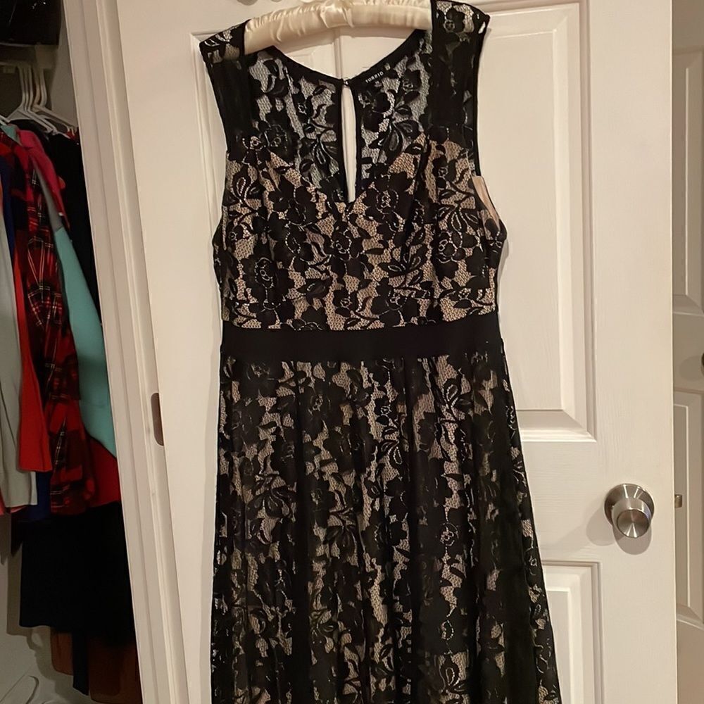 Torrid Black Lacey floral skater dress 🖤 - Picture 3 of 9
